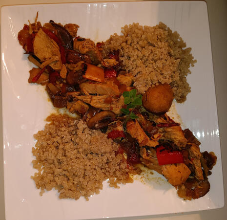 Spicy Adobe Chicken with Quinoa